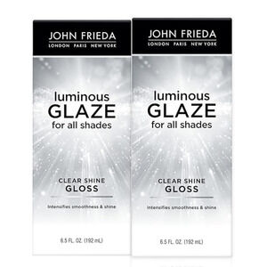 John Frieda Luminous Glaze Clear Shine Hair Gloss, Anti-fade, 6.5 Oz Pack of 2